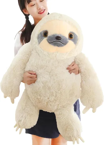 Miniatura 11 de Juguete de peluche Winsterch para niños de oso perezoso, regalo, perezoso color café de 15.7 pulgadas