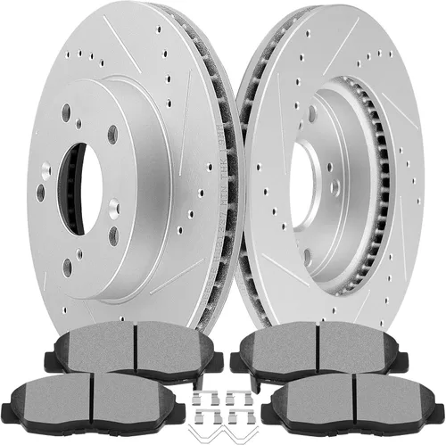 Miniatura 13 de SCITOO Brake Kits For Jeep For Cherokee 1999-2001,For TJ 1999-2006,For Jeep For Wrangler 2000-2006 Front Drilled & Slotted Disc Brakes Rotors and