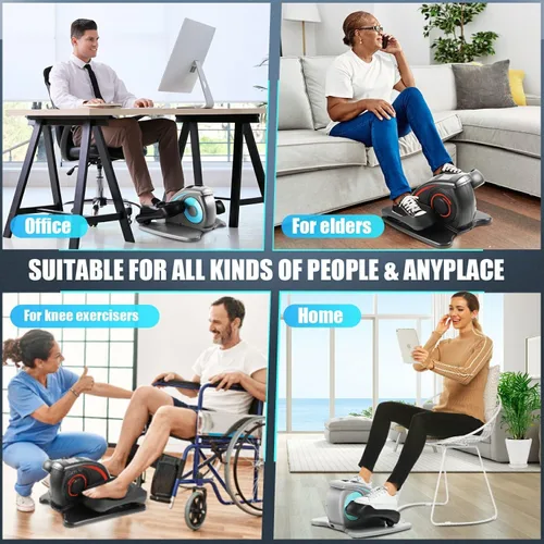 Miniatura 6 de ANCHEER Máquina elíptica para debajo del escritorio, ejercitador de pedal silencioso para personas mayores, oficina y hogar, equipo de entrenamiento