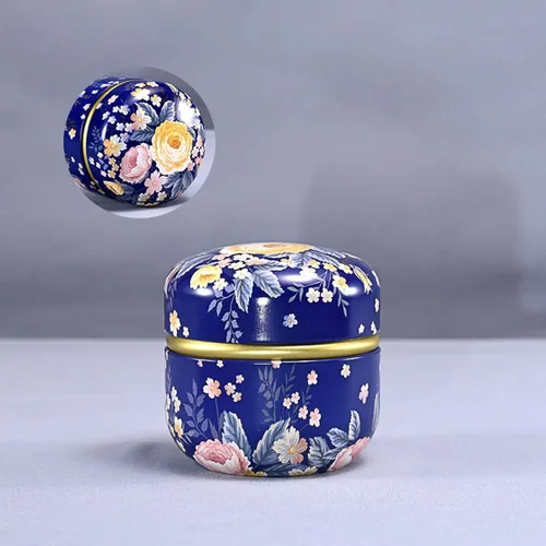 Miniatura 7 de Polvo Corporal y Contenedor para Polvo, Polvo Suave para Mujeres y Estuche para Polvo para Baño y Viaje (Azul Oscuro)