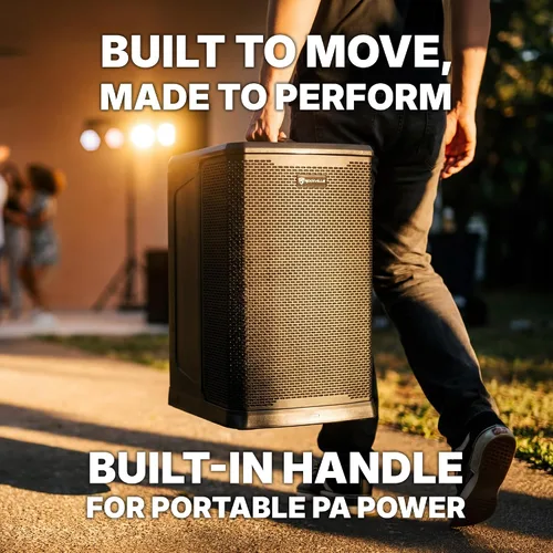Miniatura 14 de Rockville Titan MIX12A 3200W Peak Sistema PA de columna alimentado de 12 pulgadas con subwoofer, mezclador de 8 canales, audio Bluetooth, DSP