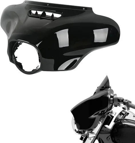 Miniatura 8 de TCT-MOTORPARTS Carcasa Exterior de Plástico ABS en Negro Vivo para Harley Touring Street Glide Electra Glide Classic FLHT Tri Glide 2014-2023 Vivid