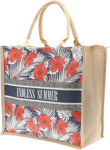 Miniatura 120 de Bolso grande de paja para mujer, tejido de ratán, bolso de playa de verano, a rayas