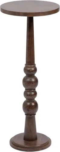 Miniatura 16 de Kate and Laurel Wegner Coastal Mesa Redonda de Madera para Bebidas, 8 x 23 pulgadas, Blanqueado, Mesa de Pedestal Elegante y Duradera para Usar como