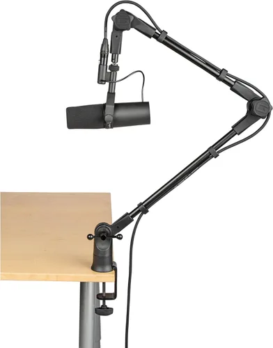 Miniatura 7 de Gator Frameworks - Soporte de micrófono de perfil delgado montado en escritorio con brazo de boom para transmisiones, podcasts, creación