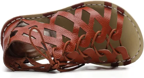 Miniatura 3 de Sandalias planas para mujer de verano, correa cruzada con clip, zapatos romanos, suaves y abiertos, sandalias estilo gladiador retro