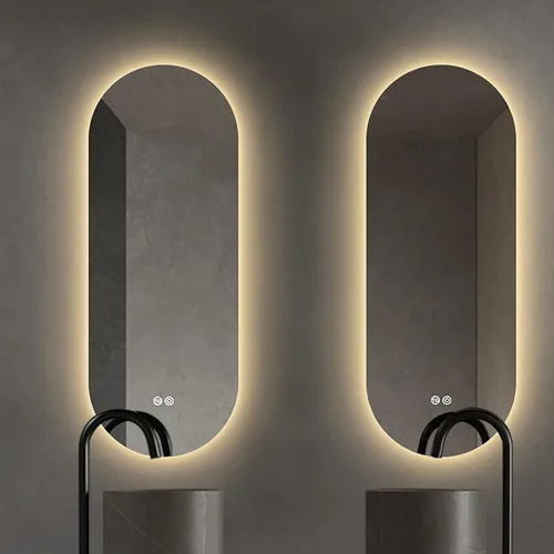 Miniatura 6 de Espejo retroiluminado LED para baño con luces, espejo de baño grande montado en la pared, espejo de baño acrílico iluminado CRI90+ IP54, espejo