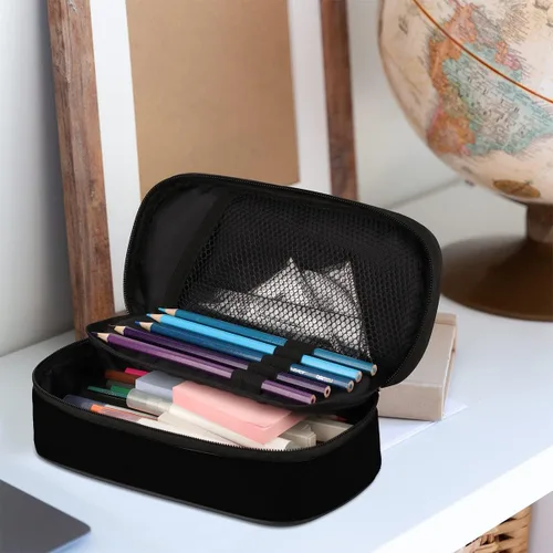 Miniatura 5 de Estuche de cuero blanco de béisbol 3D para lápices, organizador de papelería de gran capacidad, bolsa para lápices con agua y fuego para niños