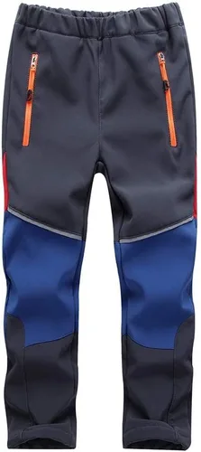 Toomett Pantalones cargo de nieve para niños, niñas y niños al aire libre con forro polar suave Shell senderismo pesca esquí pantalones aislados