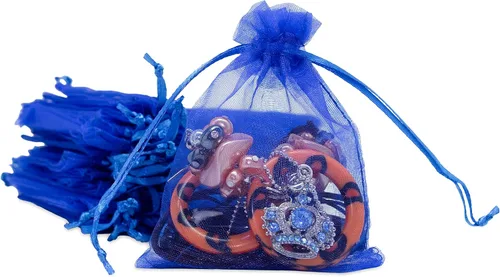 Miniatura 40 de TheDisplayGuys - Paquete de 48 bolsas de regalo de organza transparente negra de 2 x 2-3/4 pulgadas con cordón, bolsas de regalo para joyas, bolsas