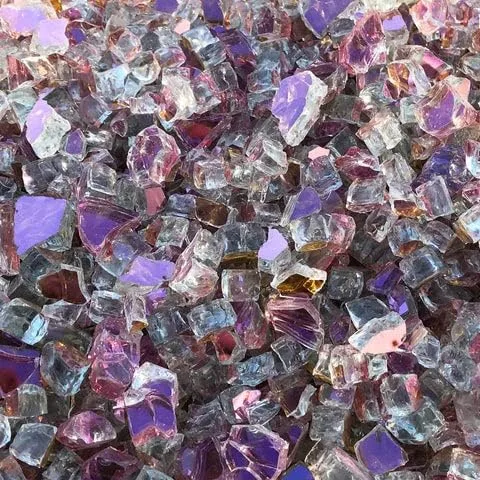 Miniatura 4 de Vidrio reflectante para hoguera, vidrio para hoguera, roca de vidrio para hoguera, piedras de vidrio, rocas de vidrio para hogueras, fogata de gas