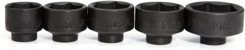 Miniatura 3 de Steelman Juego de llaves de filtro de aceite de perfil bajo de 5 piezas, 3/8 pulgadas, tamaños de 0.945 in, 1.063 in, 1.142 in, 1.260 in y 1.417 in