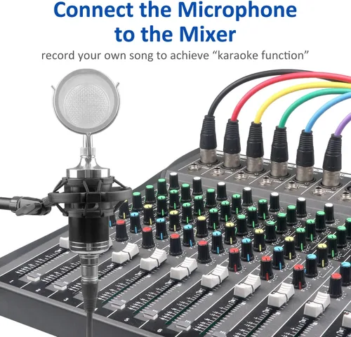 Miniatura 4 de Cable de altavoz XLR macho a XLR hembra, cable de conexión de micrófono de audio profesional, cable de micrófono blindado y equilibrado para uso más