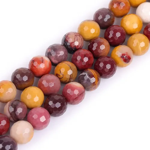 Miniatura 102 de GEM-Inside - Cuentas sueltas de cornalina roja naranja facetada de 0.236 pulgadas (0.236 in), cuentas de energía natural para hacer joyas, redondas