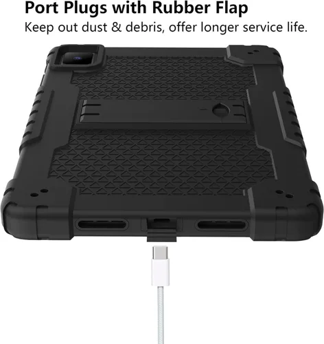 Miniatura 6 de Mignova - Funda para tablet TCL Tab Pro 5G, soporte giratorio integrado, correa de hombro, correa de mano, híbrida a prueba de golpes, para niños