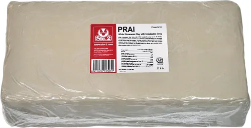 SIO-2 PRAI - Arcilla de cerámica de cerámica de alto fuego, 27.6 libras (27.6 lbs), arcilla al horno para lanzar ruedas, construcción y modelado a