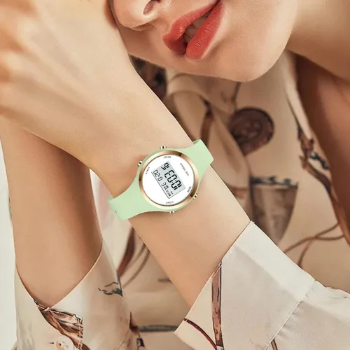 Miniatura 34 de Women LED Display Elecreonic Watch Fashion Chrono Alarm Digital Clock Woman Outdoor Sport Wirstwatch