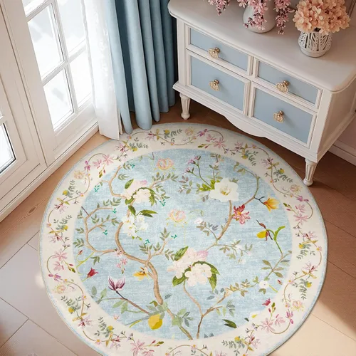 Miniatura 45 de Jinchan Alfombra Floral de Pasillo, 2x5, Alfombras Antideslizantes Lavables a Máquina, Alfombra Suave de Pelo Bajo para Pasillo, Resistente a