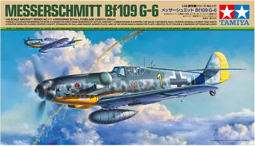 Miniatura 2 de Tamiya 61117 1/48 Messerschmitt BF 109 G-6 Kit de avión modelo de plástico
