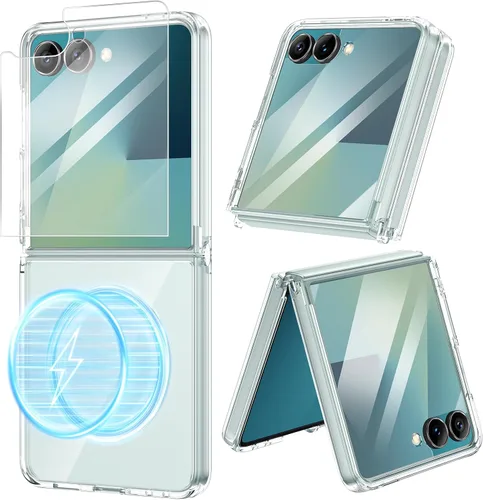 Miniatura 17 de VEGO Funda para Samsung Galaxy Z Flip 4, [antiamarillo] delgada y fina funda protectora de TPU de alta calidad a prueba de golpes para Samsung