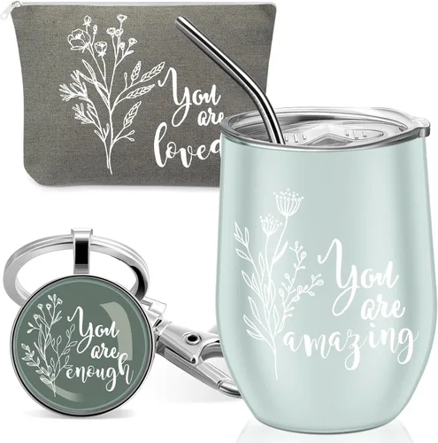 Miniatura 9 de Tessco for you 3 piezas de regalos de agradecimiento a los empleados para mujeres, regalo de fin de año, regalos de graduación, vaso inspirador