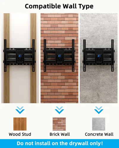 Miniatura 9 de HOME VISION Soporte de pared para TV de movimiento completo con soporte de barra de sonido para televisores de 32 a 70 pulgadas, brazos dobles