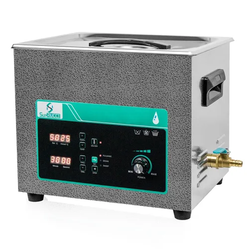 Limpiador Ultrasónico 10L, Función de Barrido, Limpiador Ultrasónico Ajustable de 240W para Piezas de Carburador, Partes de Motor de Metal, Pistola,