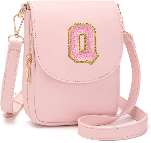 Miniatura 98 de Viverte Bolso Cruzado para Niñas Adolescentes Pequeñas, Bolso Inicial para Celular, Pequeña Cartera para Niños Pequeños, Bolso de Cuero con Tres