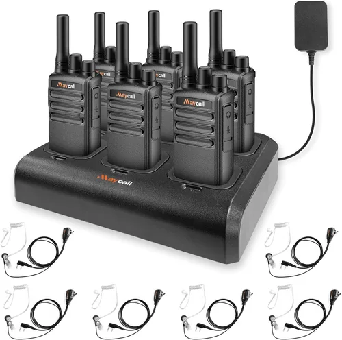 Miniatura 16 de Walkie Talkies MC-180 - Paquete de 2 unidades para adultos de largo alcance recargable de 2550 mAh, radios portátiles FRS bidireccionales, radios
