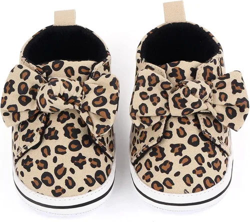 Miniatura 6 de YTWM Baby Girls Shoes Leopard Walking Shoe for 0-18 Months, Easy Wear Non Slip Lightweight Baby Indoor Outdoor Sneakers