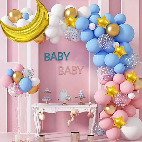 Miniatura 5 de Decoraciones de mesa de baby shower, 4 piezas separadas de madera para bebé, bloques de letras de madera, centros de mesa rosados, para decoración