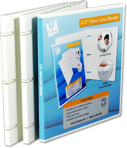 Miniatura 17 de UniKeep Carpeta de 3 anillos – La carpeta está totalmente cerrada, disponible en blanco, transparente o negro y en diferentes tamaños de lomo