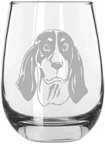 Miniatura 220 de Sakhalin Husky Dog - Copa de vino grabada personalizada de 15.25 onzas sin tallo