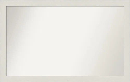 Miniatura 485 de Amanti Art Espejo de baño blanco para sobre el fregadero, 24 x 24 pulgadas, hecho a medida, espejo de tocador cuadrado blanco estrecho, marco