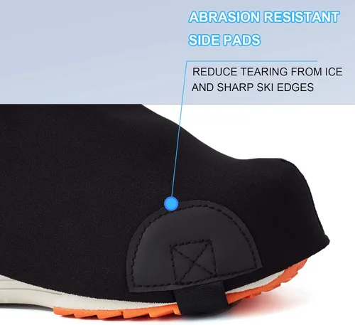 Miniatura 5 de Qchengsan Fundas para botas, cubierta para botas de esquí, fundas de zapatos para nieve, mantiene los calentadores de pies y calentadores, regalos