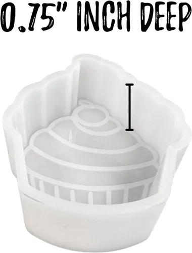 Miniatura 5 de Molde de silicona para cupcakes, postres, freshie, para panadero, mamá, lindo glaseado, crema batida, cumpleaños, 3 x 2.5 x 0.75 pulgadas