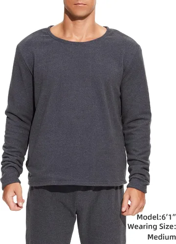 Miniatura 4 de Venustas Men's Heated Shirt Thermal Underwear with 5V Battery Pack, Winter Warm Base Layer Top & Bottom Set Long Johns