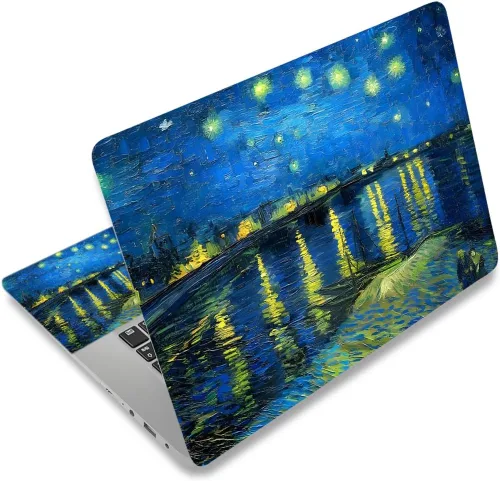 Miniatura 17 de Adhesivo para laptop de 12.1-15.6 pulgadas, calcomanía reutilizable universal de vinilo para laptop, protector de arte impermeable en color panal