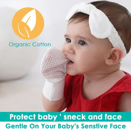 Miniatura 5 de Manoplas antiarañazos para bebés y niñas de 6 a 12 meses (6 pares)