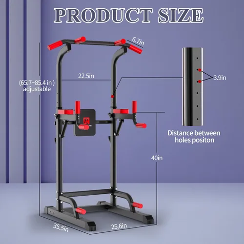 Miniatura 4 de K KiNGKANG Power Tower Dip Station, Multi-Function Assistive Trainer Pull Up for Home Gym Muscle Building and Beginner Exercises,Load 450LBS