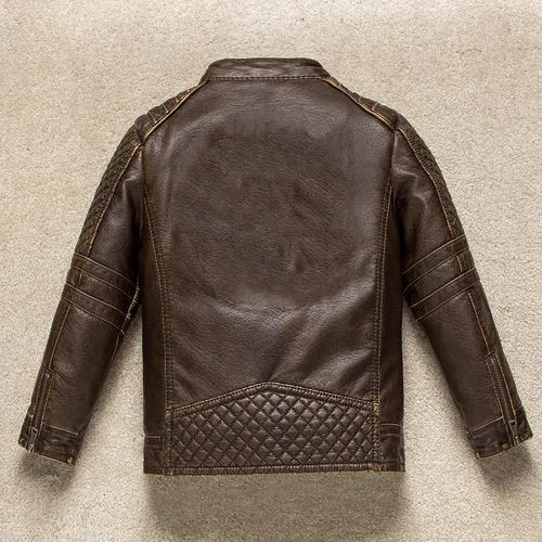 Miniatura 3 de BUDERMMY Boys Motorcycle Jacket Faux Leather Jackets for Kids Coats for Costume Party Waterproof