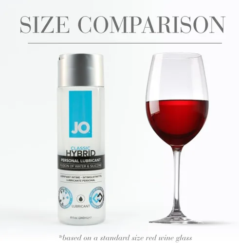 Miniatura 3 de JO Lubricante personal híbrido clásico, lubricante a base de agua y silicona de larga duración para hombres, mujeres y parejas, 8 onzas líquidas