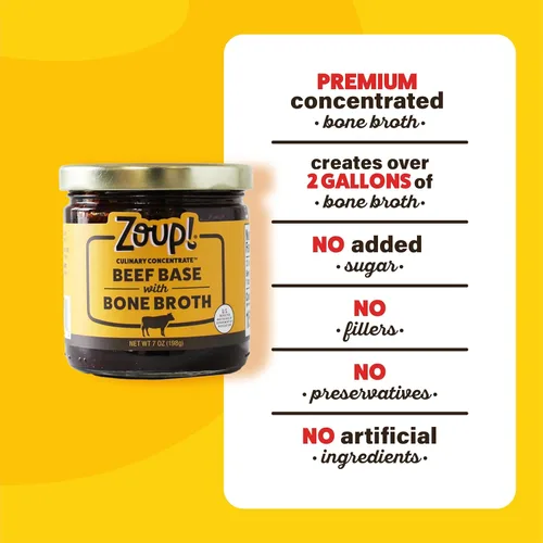 Miniatura 3 de Zoup! Bueno, realmente bueno concentrado culinario de caldo de hueso de res, paquete de 6, 7 onzas cada uno
