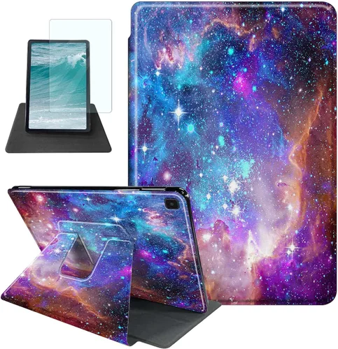Miniatura 19 de Rossy Funda para Samsung Galaxy Tab A7 Lite de 8.7 pulgadas 2021 (SM-T220/T225/T227) + protector de pantalla giratorio de 360 grados con soporte