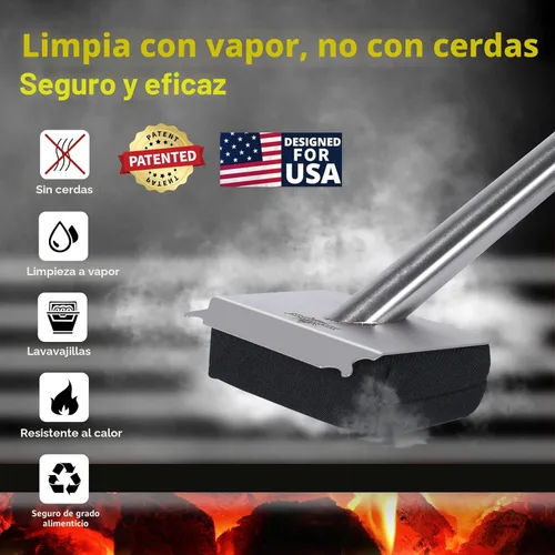 Miniatura 2 de XUDAKAIXIN Cepillo de parrilla de vapor sin cerdas, [Ultra seguro y eficiente] Limpiador de parrilla para parrilla al aire libre, cabezal