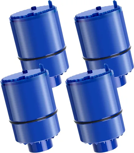 Fil-Fresh Paquete de 4 filtros PURWater de repuesto para sistema de filtración de agua de grifo RF-9999 PURPLUS, certificado NSF, reemplazo de Azul