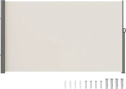 Miniatura 14 de VEVOR Toldo lateral retráctil, UV 50 63 x 118 pulgadas, pantalla de privacidad para exteriores, pantalla de privacidad para exteriores, 9.88 oz