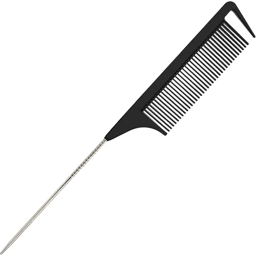 Peine de cola de rata de 9.3 pulgadas para estilista, peines de separación para trenzar el cabello, peine de cola de rata con cola de metal