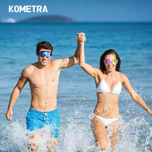 Miniatura 6 de Paquete de 2 gafas de natación para adultos, sin marco, antivaho con protección UV, gafas de natación con visión clara para hombres y mujeres