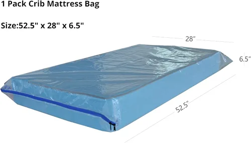 Miniatura 2 de 1 bolsa de almacenamiento para colchón de cuna con cremallera, bolsa de colchón impermeable de plástico de 3 mil para mudanza